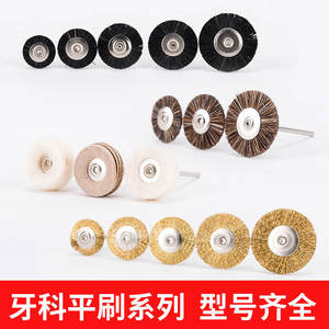 Brosses plates dentaires en acier et fibre, petites brosses à poils de sanglier noirs, feutre de laine, brosses à bol, polissage et nettoyage des dents, équipement dentaire - Product Image 5