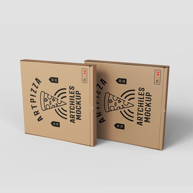 Wholesale Custom 6-18 Inch UV Printing Pizza Box with Foil Gold logo Embossed Corrugated Cardboard Pizza Fast Food Boxes