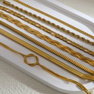 18K Gold Plated Stainless Steel Women Jewelry Summer Trendy <b>Charm</b> Bracelet for Women Fade-Resistant Jewelry in Ins Style - Product Image 4