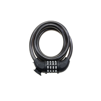Lucchetto a Cavo per Bicicletta YH3419, Lucchetto Combinato Portatile di Sicurezza a 4 Cifre, Cavo in Acciaio Riconfigurabile
