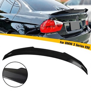 Aileron E90 en plastique ABS aspect fibre de carbone PSM pour coffre arrière <span class=keywords><strong>BMW</strong></span> Série 3 E90 335i 2005 2006 2007 2008 2009 2010 2011 2012 - Product Image 1