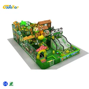 One-Stop Professional Commercial green soft play equipment set new trend indoor playground