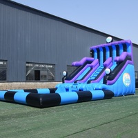 Toboggan gonflable commercial Tiktok Thème Piscine gonflable Glissières gonflables de location en plein air pour les enfants