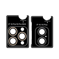 Accessoires de téléphone portable Pièces individuelles Protecteur d'écran d'objectif de caméra en verre trempé transparent HD avec localisateur pour iPhone 16 Pro
