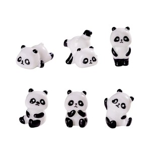 CHENXI Mini 3D Mignon Panda Chinois en Résine Écologique Peint à la Main Ornements de <span class=keywords><strong>Jardin</strong></span> DIY Accessoires de Décoration Intérieure Porte-clés - Product Image 6