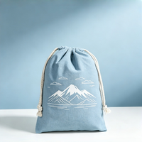 Mini sacs organisateurs pliables portables en toile avec cordon de serrage, recyclables et sécurisés pour écouteurs et bijoux