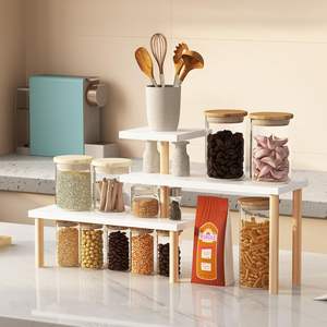 Support de plantes de bureau <span class=keywords><strong>en</strong></span> bambou naturel à 3 niveaux avec étagères réglables, <span class=keywords><strong>porte</strong></span>-pot de fleurs long et étroit pour le rebord de fenêtre, le balcon - Product Image 6