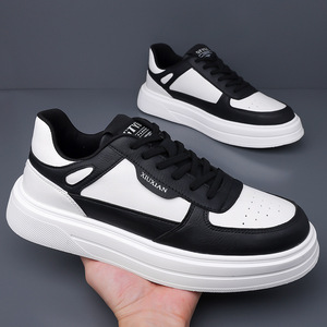 <b>White</b> Breathable Sneakers Men Casual <b>Lace</b> Up Sport Shoes Fashion Style Athletic Shoes For Leisure Wear - Product Image 2
