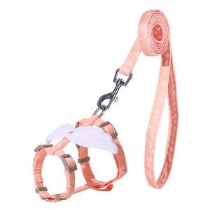 Arnés para mascotas con alas de ángel, ajustable, en forma de I, para gatos y perros, correa para paseo al aire libre, material de poliéster para mascotas pequeñas - Product Image 5