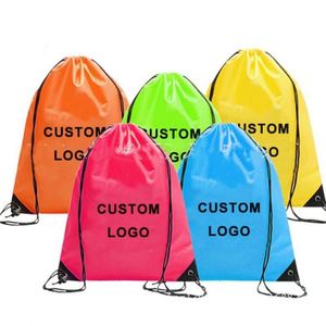 Sac à dos pliable en nylon imperméable Erid, sac de sport à cordon, sac de voyage promotionnel pour activités de plein air - Product Image 1