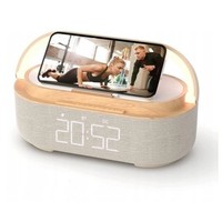 Draadloos opladen 5.1 Speaker RGB LED Wekker Snelladen Touch Control Display - 5-in-1 Batterij Miracast Home Theater
