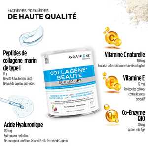 <span class=keywords><strong>Granions</strong></span> COLLAGÈNE+ BEAUTY SUBLIMLIFT <span class=keywords><strong>Poudre</strong></span> - Naticol Breveté Français - Faible Poids Moléculaire, Haute Assimilation 300g - Product Image 5