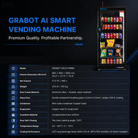 Machine de distribution intelligente IA pour aliments, snacks et boissons avec caméra IA et refroidisseur intelligent