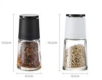 Pot de stockage d'épices en verre vide-Mini moulin à sel et à poivre pour la cuisine à domicile