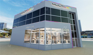 Tùy chỉnh cửa hàng đồ đạc bán lẻ kệ trưng bày kính hiển thị trường hợp ánh sáng cửa hàng phụ kiện chiếu sáng hiển thị - Product Image 2