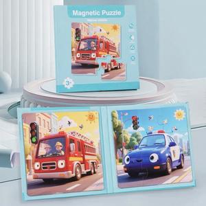 Libro <span class=keywords><strong>de</strong></span> Rompecabezas Magnéticos <span class=keywords><strong>de</strong></span> Madera <span class=keywords><strong>para</strong></span> Niños, con Temática <span class=keywords><strong>de</strong></span> Transporte, Frutas y Animales, Juguete Educativo Plano <span class=keywords><strong>para</strong></span> el Desarrollo Cerebral <span class=keywords><strong>de</strong></span> Niños Pequeños - Product Image 3