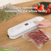 Mesin Penyegel Vakum Makanan Rumah Tangga QH-73 Otomatis Manual Segel Tunggal Eksternal dengan Layar Digital dan Timer -60kPa 80W