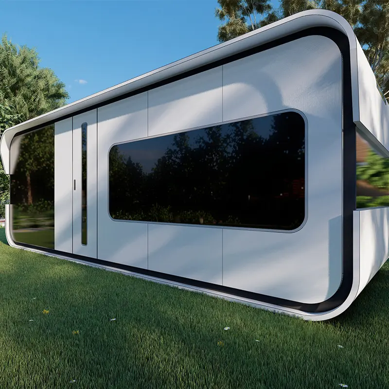 Geprefabriceerde Huis Pod Prefab Capsule Hotelkamer Slapen Apple Pod Cabine Met Slaapkamer