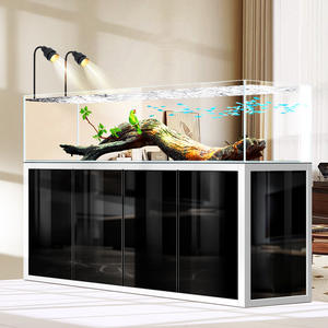 Groothandel op maat gemaakte luxe duurzame witte onderkast rechthoekig glazen <span class=keywords><strong>aquarium</strong></span> & kogelvormig viskom met kogelvormige kenmerken - Product Image 4
