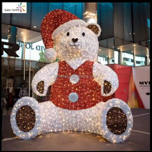 ไฟคริสต์มาส LED สำหรับตกแต่งภายนอกอาคาร ลายหมี รุ่นใหม่ ขายดี ตกแต่งถนนได้ มาตรฐาน IP44 ติดตั้งง่าย - Product Image 1