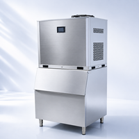 Machine à glace en flocons commerciale 100kg 200kg 500kg, refroidie par air, pour la production d'eau de mer pour fruits de mer et poissons