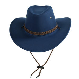 Chapeau de cowboy SOLPOP pour homme, style western, double face, en feutre synthétique et daim, grand bord, pour l'été, ethnique, pour l'équitation - Product Image 5