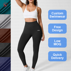 Conjunto de yoga cepillado: Top deportivo ajustado de cuello redondo para mujer, leggings deportivos de alta intensidad para correr al aire libre, mallas de fitness para yoga. - Product Image 3