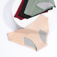 Vente en gros de culottes menstruelles lavables en bambou écologique grande taille pour femmes, culottes sanitaires menstruelles absorbantes pour femmes