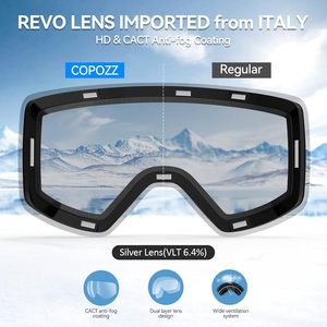 Sports Best Designer Frameless Magnetic Ski Goggles Custom Small Wholesale Mirrored Snowboard <b>Eyewear</b> - Product Image 4