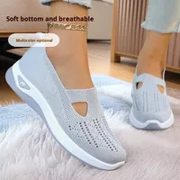 Nouvelles chaussures décontractées pour femmes printemps-été 2026 |   Chaussures de sport souples et respirantes à enfiler, vente chaude, directement de l'usine