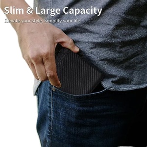 For Customized Wholesale Genuine Leather Short Slim RFID Ganti-magnetic Unisex Wallet Bifold Large Capacity - Product Image 2