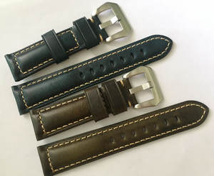 Correa de reloj de cuero de aceite de cambio de color de estilo vintage correa de reloj inteligente de manzana - Product Image 2