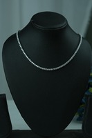 Collar de lujo con diamantes cultivados en laboratorio para mujer, chapado en oro, diseño de moda certificado IGI