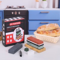 Offre Spéciale : Kit d'affûtage de couteaux en céramique double face 400/1000 – Ensemble de pierres à aiguiser japonaises