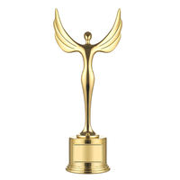 Plaque de trophée en métal de championnat de football de prix de sport personnalisé en gros grands trophées vierges 3D