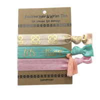 Attaches de cheveux avec pompon, lot de 100 pièces, Bracelet pour filles, avion carte compas, support queue de cheval, vente en gros