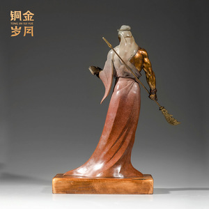 Figura de cobre de Guan Yu, hecho a mano, Dios de la guerra y la riqueza, adorno para sala de estar, regalo de Año Nuevo Chino - Product Image 5