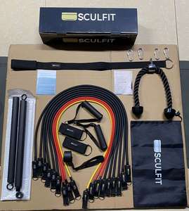 Ensemble d'équipement d'exercice de forme physique <span class=keywords><strong>bandes</strong></span> de résistance au Latex barre d'entraînement écologique <span class=keywords><strong>Kit</strong></span> de Pilates ancre de porte élastique corps entier - Product Image 4