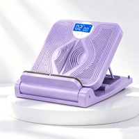 Planche d'étirement des mollets à 10 niveaux avec minuterie numérique, coussin épais antidérapant, pour massage et étirement des jambes