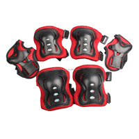 Casque de vélo pour enfants respirant et léger avec 6 évents réglables, ensemble avec protection des genoux, des coudes et des poignets pour les enfants, les garçons et les filles