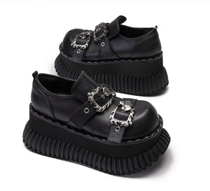 Zapatos de tacón alto de plataforma única de moda para mujer, estilo plataforma de esponja con punta ancha, para caminar - Product Image 3