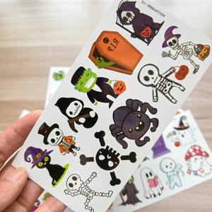 Nouveaux Tatouages Temporaires d'Halloween 2026 pour Enfants – Autocollants Colorés Écologiques et Imperméables (8 Feuilles) pour Fêtes et Art Corporel - Product Image 2