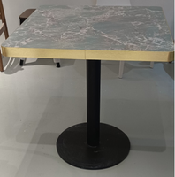 Plateau de table en pierre frittée commerciale avec bordure en alliage d'aluminium pour restaurant, café, mobilier de salle à manger