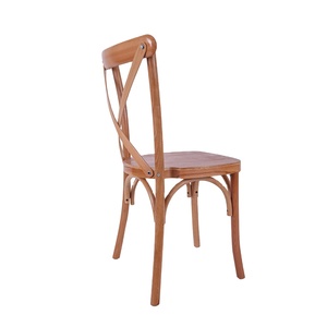 Chaise de salle à manger de banquet <span class=keywords><strong>en</strong></span> bois de mariage Offre Spéciale chaise à dossier croisé de ferme <span class=keywords><strong>en</strong></span> bois massif - Product Image 4