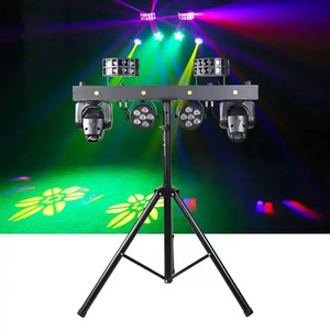 Luz Profesional Portátil para DJ, 4 en 1, Cabezal Móvil IP33 DMX512 LED RGB con Rueda <span class=keywords><strong>de</strong></span> 7 Colores para Fiestas Disco - Product Image 1