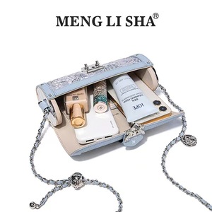 올 시즌 블루 앨리스 드림 리사 패션 여성용 올 매치 원 숄더 크로스바디 스몰 백 자수 - Product Image 4