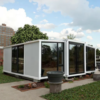 Maison conteneur extensible durable de 20 pieds ou 40 pieds, 2 chambres, préfabriquée, modulaire, avec balcon, à double étage, en kit, pour bureau à domicile