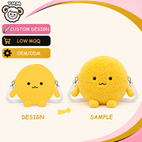 Sac à dos en peluche jaune personnalisé ODM/OEM, sac en peluche Sherpa, poupée en peluche, figurine en peluche douce OEM ODM pour enfants