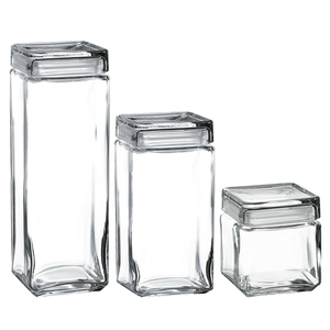 Best Selling Square Glass Storage Jar Watertight Storage Jar With Glass Airtight Lid High Quality Glass Storage Pot