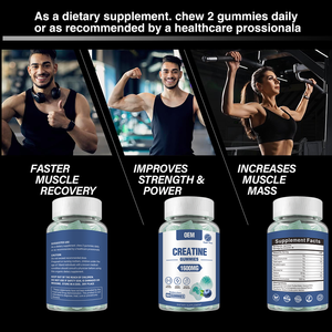 Permen Kreatin Cair Tanpa Gula PRIVATE LABEL 5000mg Creatine Monohydrate, Permen Energi untuk Pertumbuhan Otot - Product Image 6